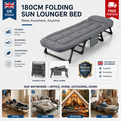 Adjustable 180cm folding sun - 180cm,