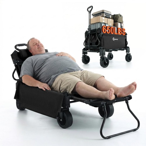 Folding garden trolley - 2-in-1,