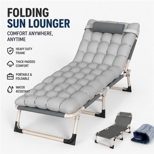 Folding sun lounger reclining - lounger,