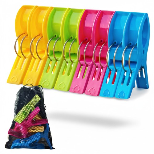 Beach towel clips pcs heavy - 8,