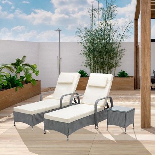 Sun loungers set adjustable - set,